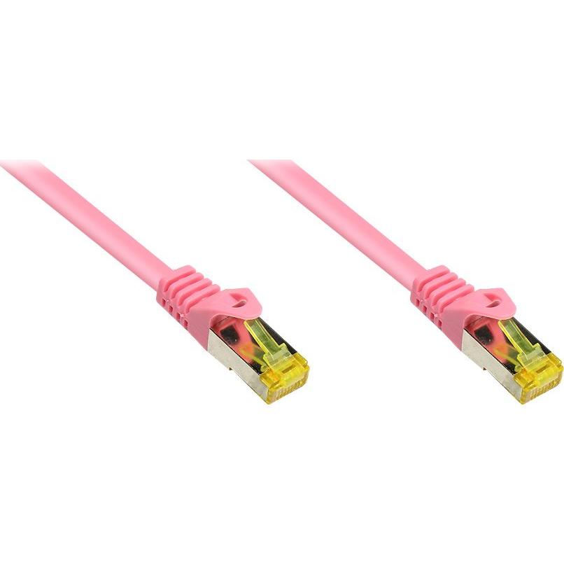 Thumbnail - Good Connections RJ45 Patchkabel mitCat.7 Rohkabel und Rastnasenschutz (RNS), S/FTP, PiMF, halogenfrei, 600MHz, OFC (PiM...