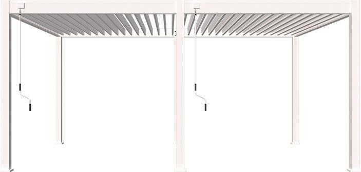 Produktbild Weide Pergola Deluxe Plus 3.6x5.3m weiss (360 cm, 530 cm)