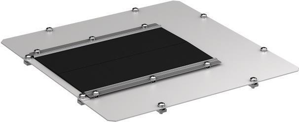 Image du produit EFB Elektronik Module avec diffuseur à brosse, ouverture A, RAL9005, pour la série d'armoires PRO, insert de