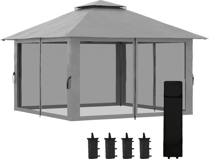 Immagine prodotto Outsunny Padiglione pieghevole (392 cm, 392 cm)