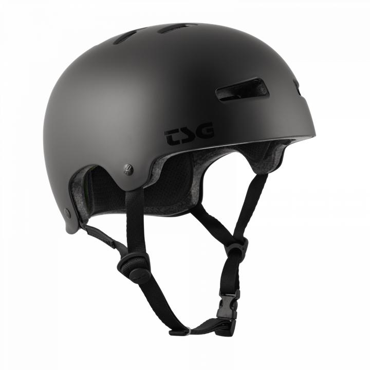 Actual product image TSG Helmet Evolution Solid Colour Satin Dark Black 2022 (59 - 61 cm)