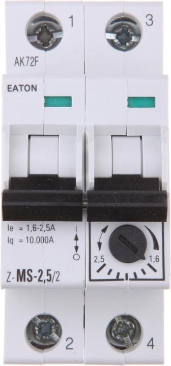 Actual product image Eaton Motor protection switch, 1.6-2.5 A, 2p 248395