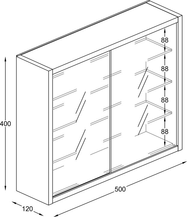 Image du produit VCM Hängevitrine Wandvitrine Glas Drivalo S