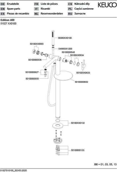 Productafbeelding Keuco Eéngreeps badmengkraan EDITION 400 vloerstaand vc