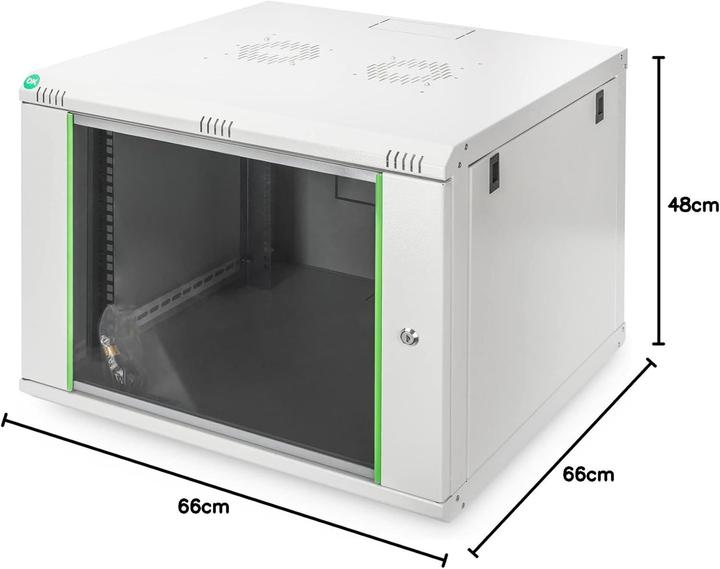 Actual product image Digitus Wall Mounting Cabinets Dynamic Basic Series - 600x600 mm (WxD) (7 RU, 19 inch rack)