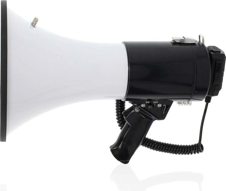 Image du produit Nedis Mégaphone - Portée maximale : 1500 m - Réglage du volume maximal : 120 dB - Microphone détachable (Porte-voix)