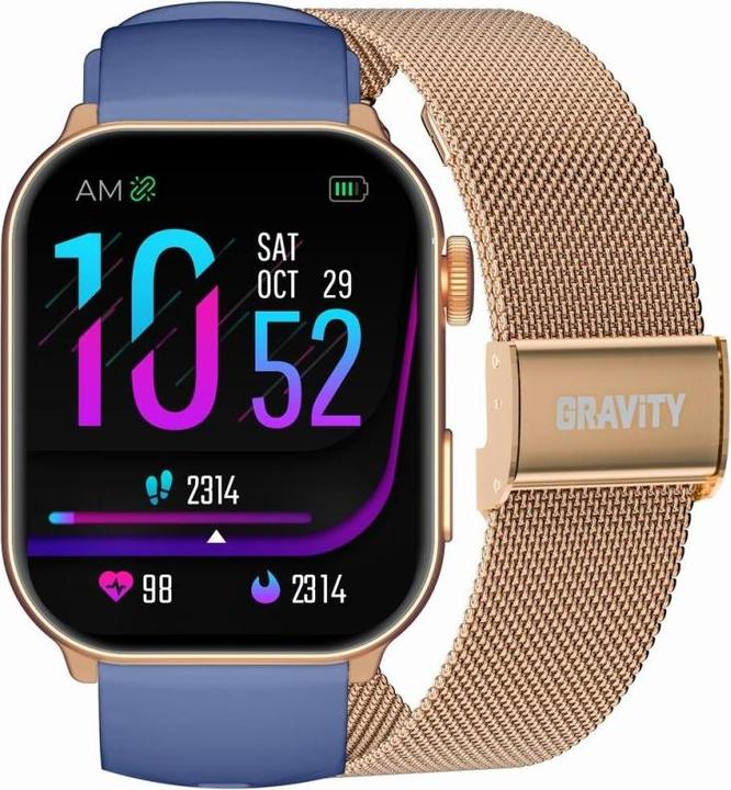 Actual product image Gravity SMARTWATCH UNISEX GT28-8 - ROZMOWY BLUETOOTH, DODATKOWY PASEK (sg037g) (50 mm)