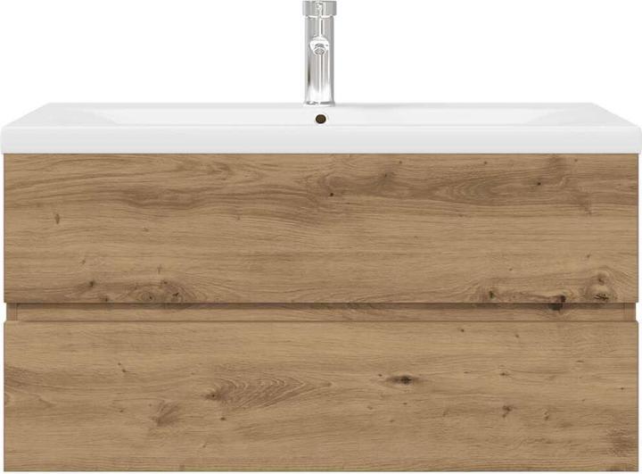 Produktbild vidaXL Waschbeckenunterschrank mit Einbaubecken und Wasserhahn Bad Waschtisch