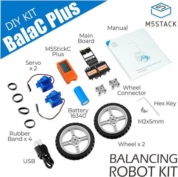 Produktbild M5Stack Bala-C Plus ESP32 Selbstbalancierender Roboter-Bausatz