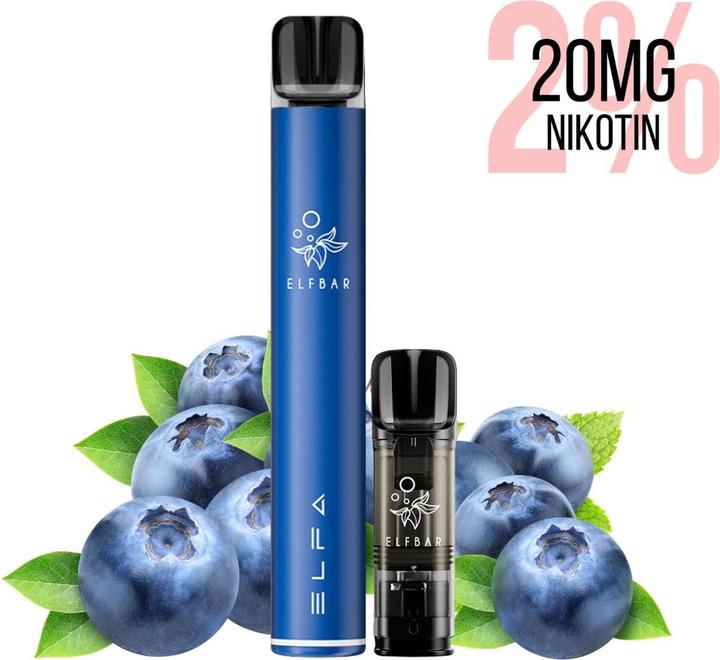 Actual product image Elfbar Elfa Kit Pro 2ml  Twilight Blue & Blueberry (Blueberry, Freshness)