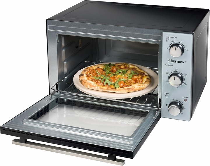 Image du produit Bestron Four gril avec tournebroche, pierre à pizza et fonction chaleur tournante