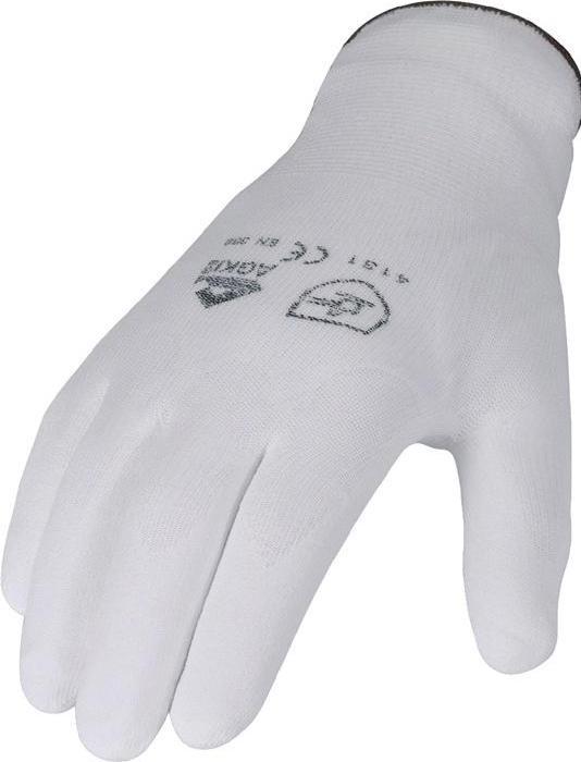 Actual product image Asatex Glove size 10 white EN 388 PPE category II nylon with polyurethane (10)