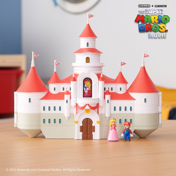 Actual product image Jakks Pacific Super Mario Movie - Mini World DLX Peach Castle Playset (417154)
