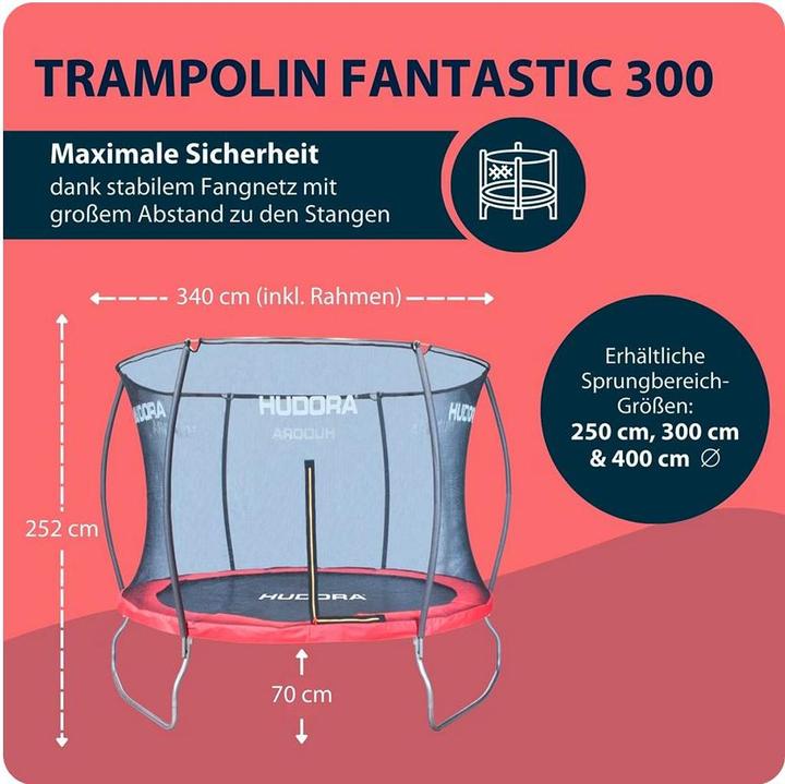 Actual product image Hudora Fantastic Trampoline 300V (300 cm)