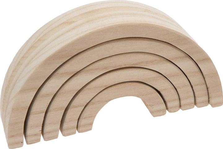 Immagine prodotto Rico Design Arcobaleno di legno, 5 pezzi, legno di pino (18 x 9 x 5 cm)