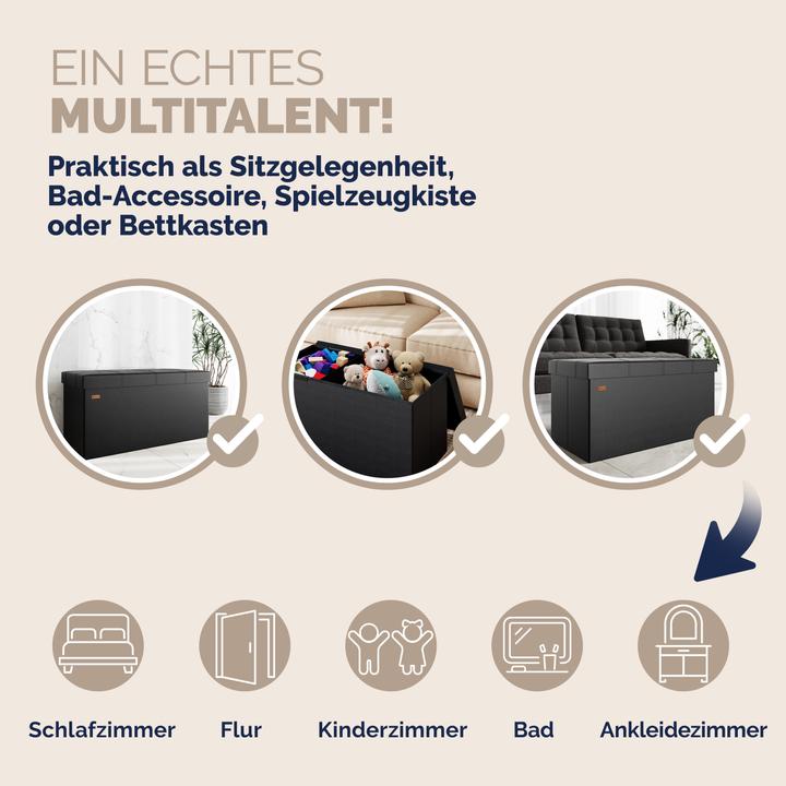 Produktbild Casaria Sitztruhe mit Stauraum (80 cm)