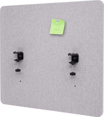 Mendler Cloison acoustique de bureau, écran d'intimité de bureau, double paroi tissu/textile - 65x60cm