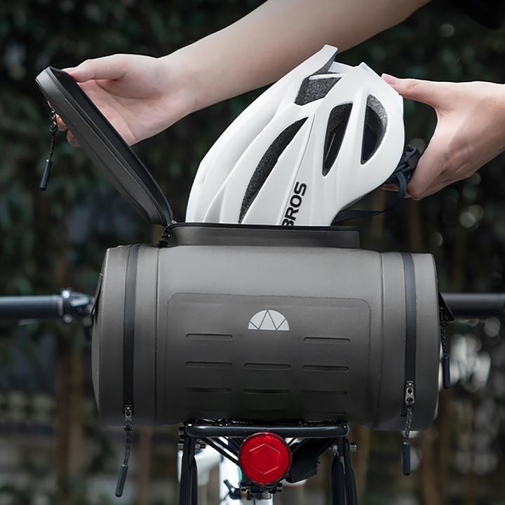 Image du produit Rockbros waterproof bike pannier, for trunk, capacity 14l - gray (14 l, Sac de porte-bagages)