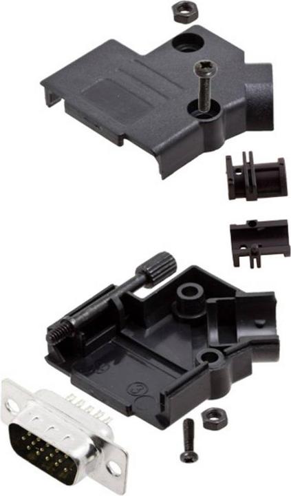 Actual product image Amphenol L17D45PK-P-25+L717HDB44P D-SUB Male Connector Set 45 ° Number of Poles (num): 44