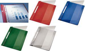 Image du produit Leitz Quick file Exquisit, DIN A4 extra large, PVC, feuille rigide en PVC rouge, couverture transparente (A4, 1 x)