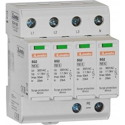 Lovato, Protezione contro le sovratensioni, Scaricatore di sovratensione a 4 poli senza contatto di segnalazione, tipo 2