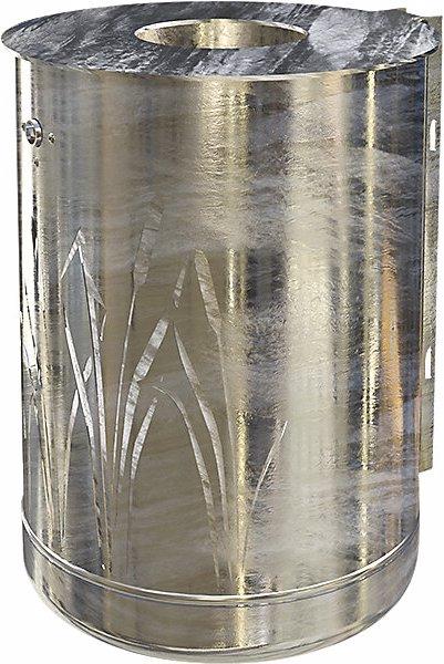 Actual product image Renner Helmuth Outdoor waste collector 50 l, for mounting to a wall or a post, hot dip (50 l)