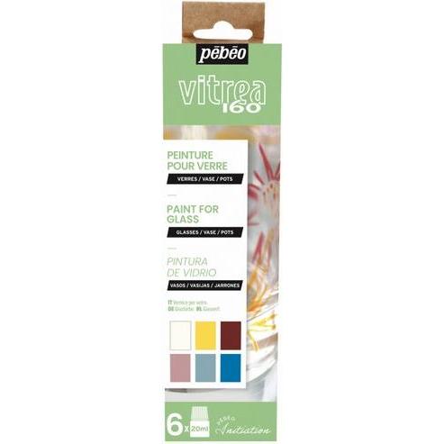 Pebeo, Künstlerfarbe + Bastelfarbe, Erste Schritteset V160 6X (Mehrfarbig, 20 ml)