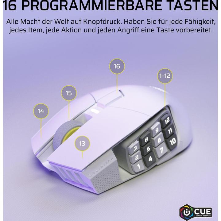 Actual product image Corsair Gaming-Maus Scimitar Elite Wireless SE, Maus Features (Wireless)