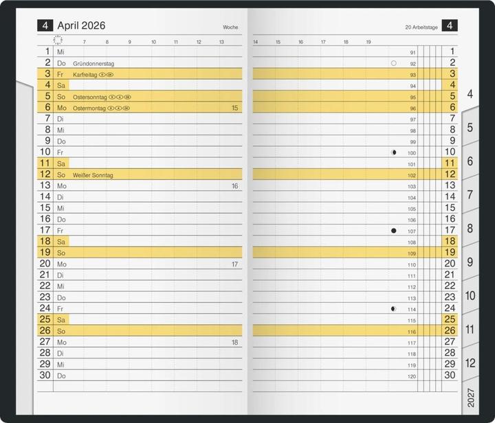 Produktbild Ridoide rido idé Taschenplaner M-Planer 2026, Bordeaux (87 x 153 mm, A6, 1 Monat / 2 Seiten)