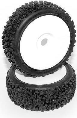 Produktbild HB Reifen PROTO vormontiert/weisse Felgen (Weiss/2Stk/Buggy 1:8