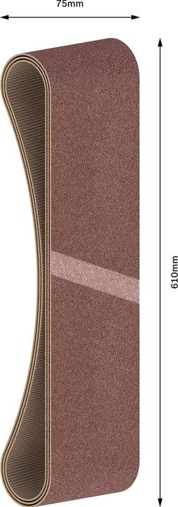 Image du produit Bosch Professional Zubehör PRO X440 bande abrasive, 75 x 610 mm, G100 (100)