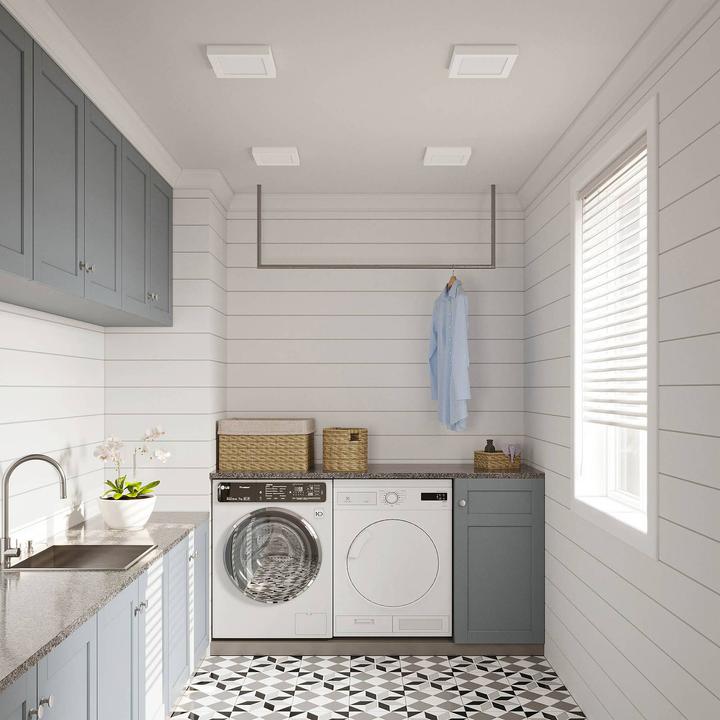 Image du produit Prios Alette Plafonnier LED, blanc 22,7 cm 18W (2092 lm)