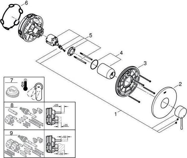 Image du produit Grohe Mitigeur monocommandé ESSENCE FMS pour Rapido SmartBox (35600) supersteel