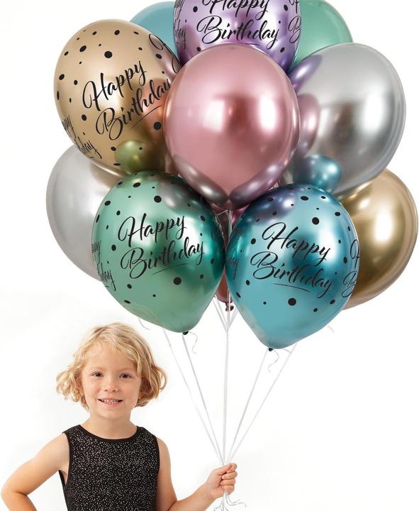 Actual product image Belbal Balloon Glossy Silver, Ø 30 cm, 50 pieces (50 x)