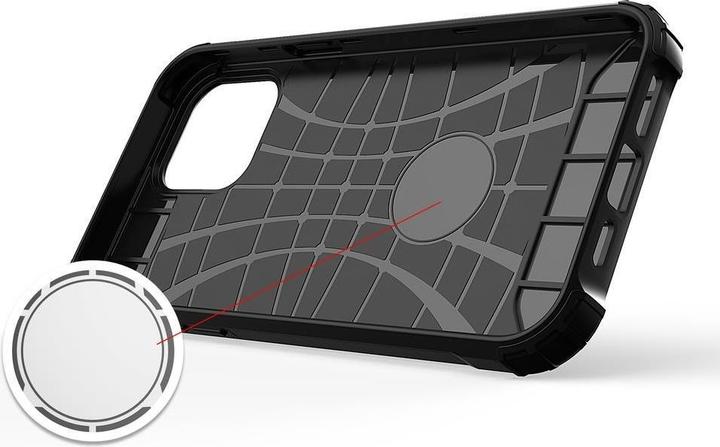 Actual product image Hurtel Hybrid Armor case iPhone 14 Pro Max armoured hybrid case black (Apple iPhone 14 Pro Max)