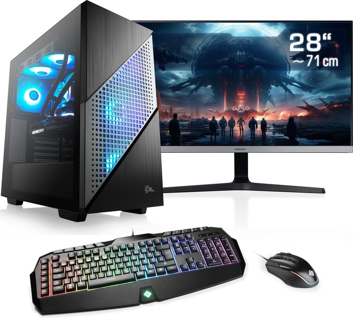 Produktbild CSL Gaming PC M10120 (AMD Ryzen 7 7800X3D, 16 GB, 1000 GB, GeForce RTX 4070)
