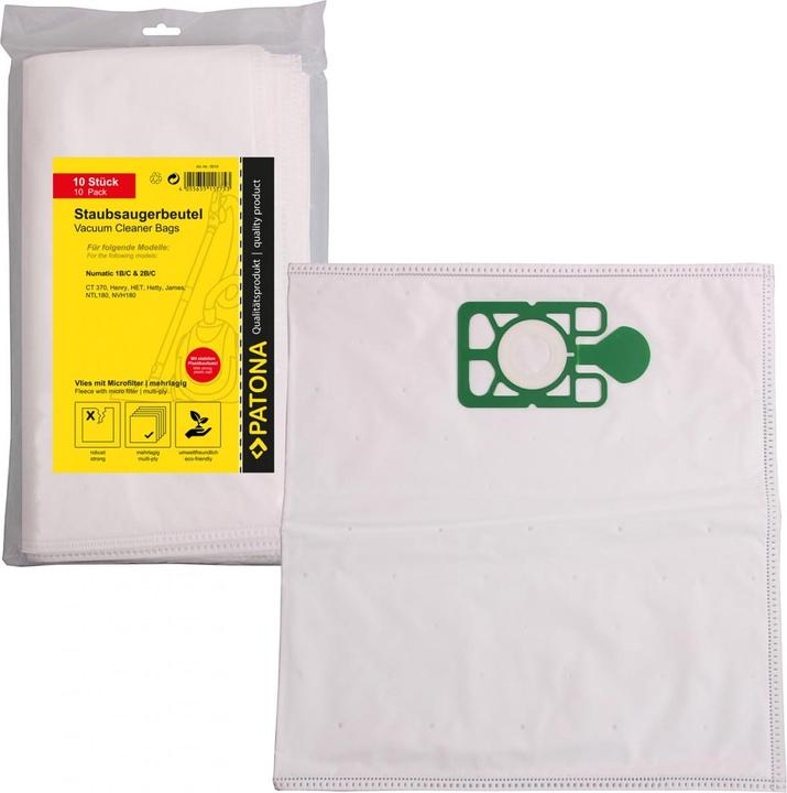 Flickbee Sacs à poussière en non-tissé pour Numatic 1 B/C (10 pcs.) (10x)