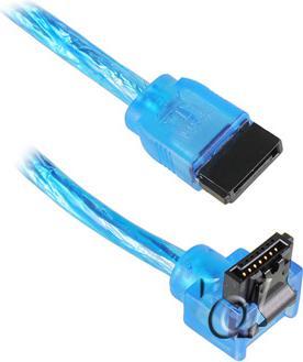 Immagine prodotto Akasa Cavo SATA 3.0 100cm angolato/diritto - blu UV (100 cm, SATA III)