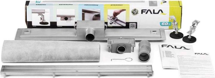 Actual product image Fala Shower Channel Floor Drain Model Line Stainless Steel Siphon Drain Channel (600 mm)