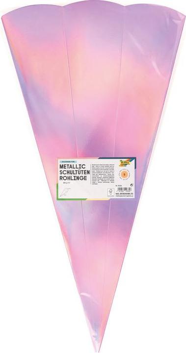 Image du produit Folia Découpe d'écolier métallique, hexagonal, rose
