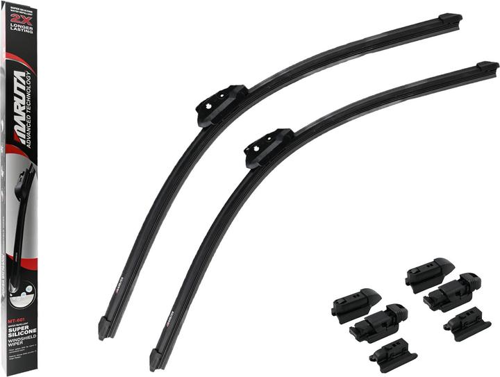 Produktbild Maruta Scheibenwischer SET 600 mm / 550 mm für Frontscheibe, Aero-dynamik optimierte Wischerblätter aus wa
