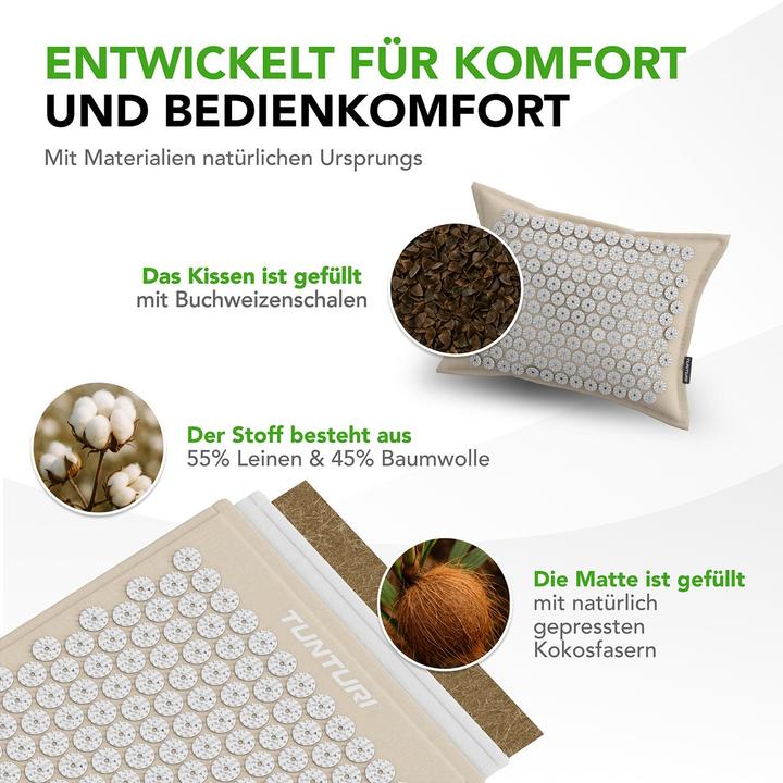 Immagine prodotto Tunturi Akupressurmatte Pro mit Kissen, div.Farben (20 mm)