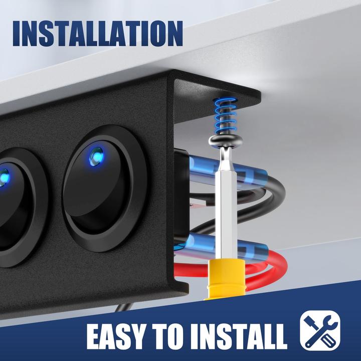 Actual product image Centralsystems Schalterleiste E3712, 6 Schalter, 12 V