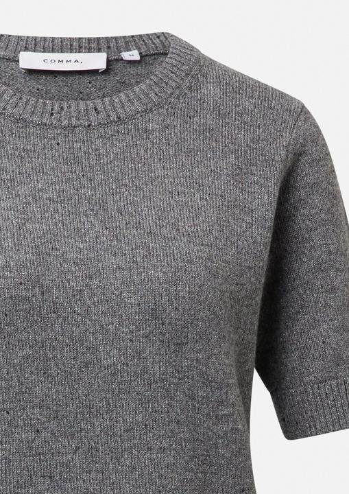 Produktbild Comma Strickpullover Kurzarm-Strickpullover mit dezentem Glitzereffekt (34)