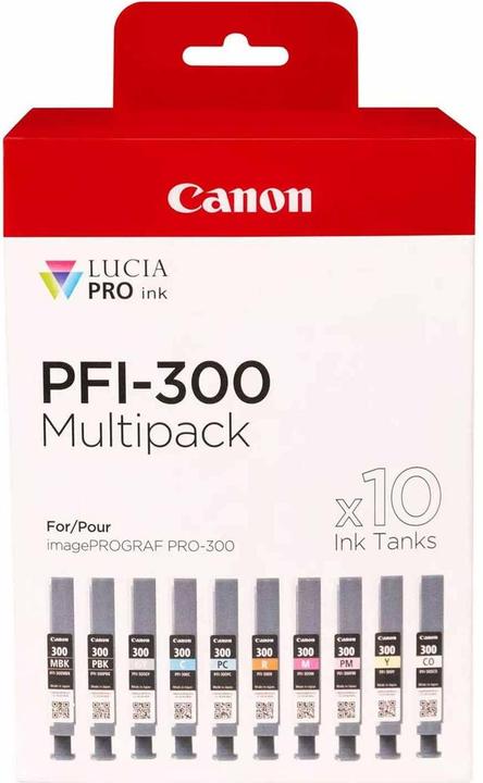 Actual product image Canon Ink/PFI-300 10ink Multi (M, C, R, Y, PM, PC, GY, CO, MBK, PBK)
