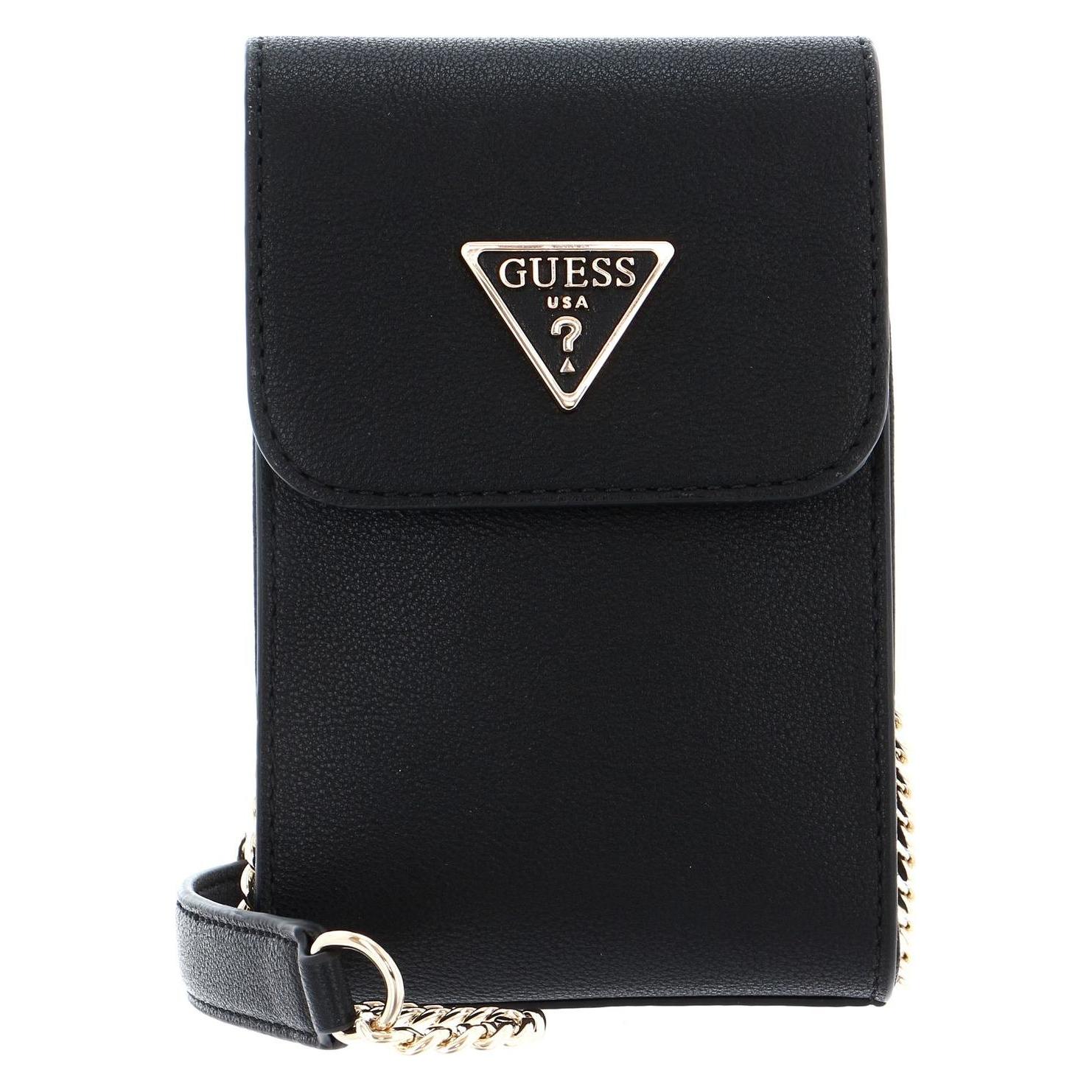 Guess, Damen, Handtasche, Noelle Flap Chit Chat Bag, Schwarz