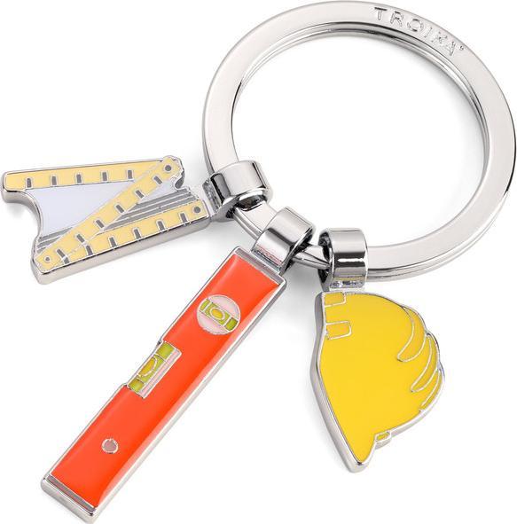 Image du produit Troika BOB Porte-clés 3 breloques chantier, argenté/jaune/orange