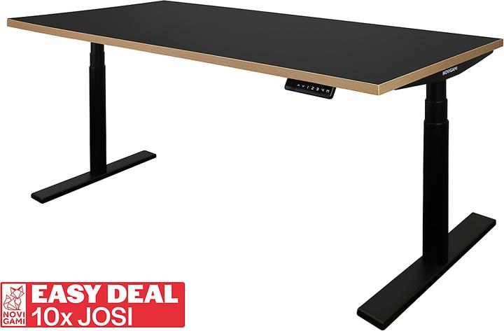 Produktbild Novigami Schreibtisch elektrisch höhenverstellbar Josi | 10er Set | BxT 1600 x 800 mm | Gestell Schwarz | Sch