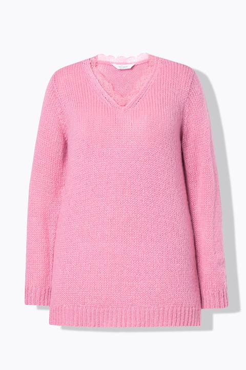 Produktbild Miamoda Pullover, Classic Fit, Grobstrick, Ausschnitt mit Spitze (50, 52)