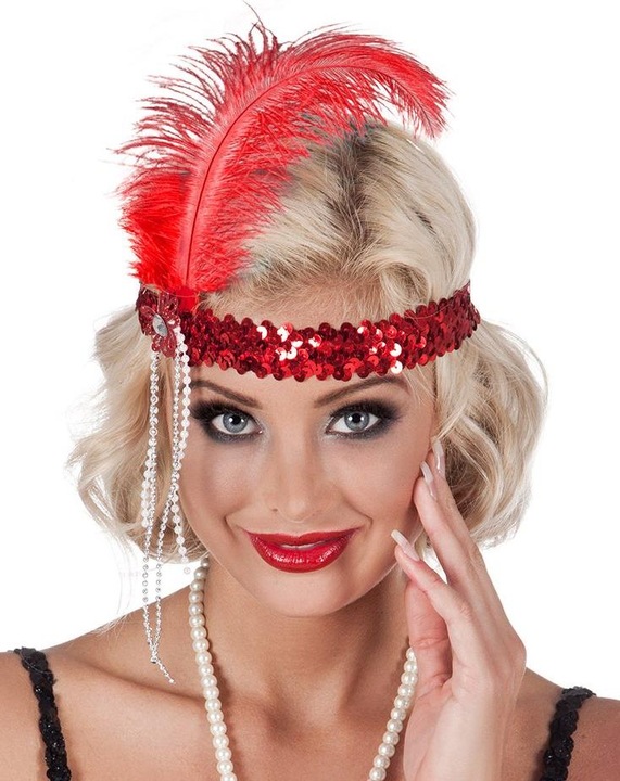 Actual product image GoDan 20er Jahre Pailletten Stirnband mit Feder